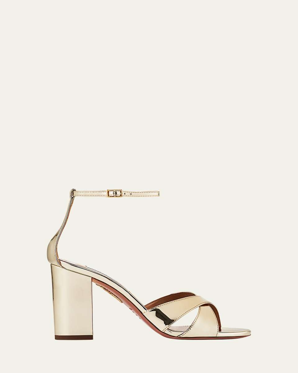 Divine Metallic Crisscross Sandals